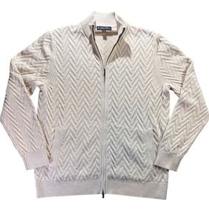 Brooks Brothers Men's Mock neck Zip Up Sweater Size‎ L Supima Cotton